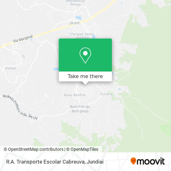 R.A. Transporte Escolar Cabreuva map