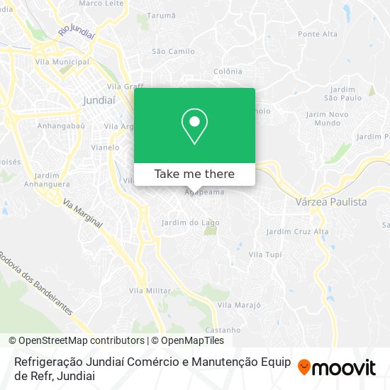 Refrigeração Jundiaí Comércio e Manutenção Equip de Refr map