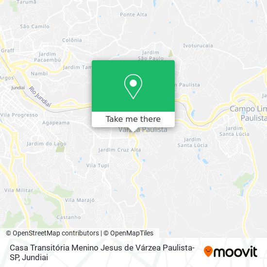 Mapa Casa Transitória Menino Jesus de Várzea Paulista-SP