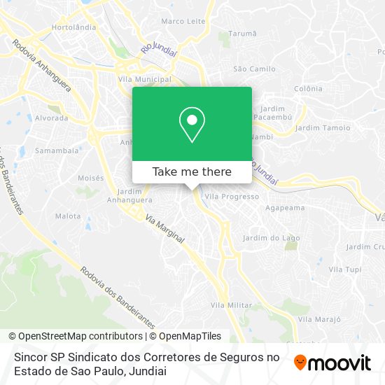 Mapa Sincor SP Sindicato dos Corretores de Seguros no Estado de Sao Paulo