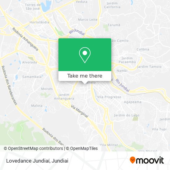 Lovedance Jundiaí map