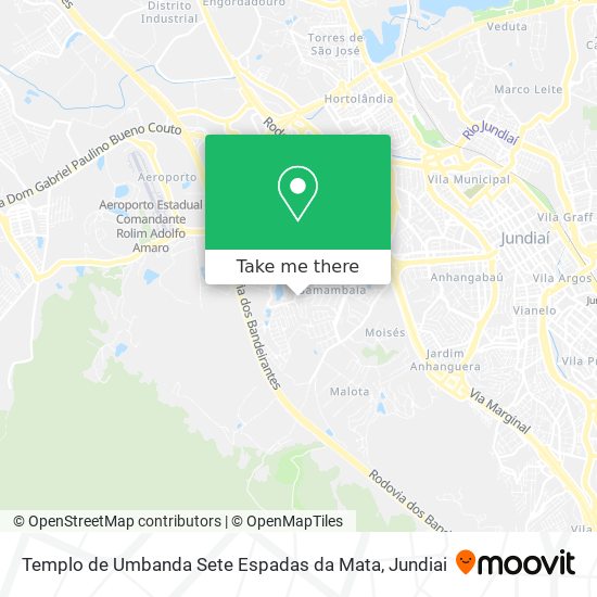 Mapa Templo de Umbanda Sete Espadas da Mata