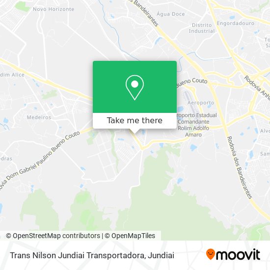 Trans Nilson Jundiai Transportadora map