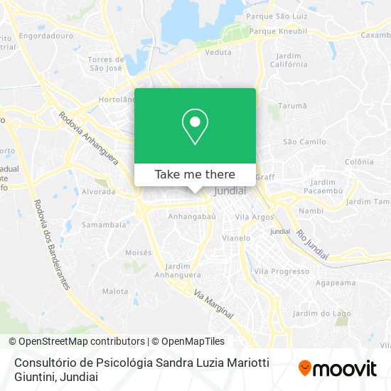 Mapa Consultório de Psicológia Sandra Luzia Mariotti Giuntini