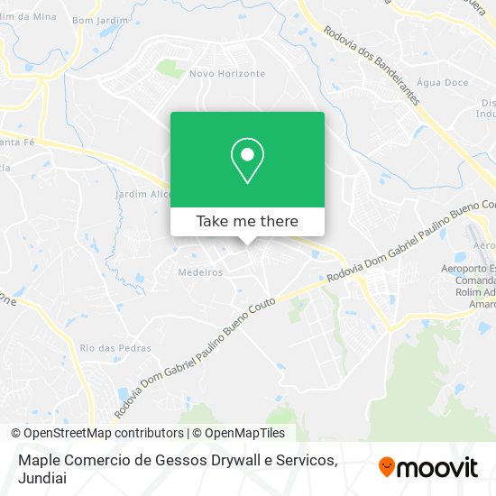 Mapa Maple Comercio de Gessos Drywall e Servicos