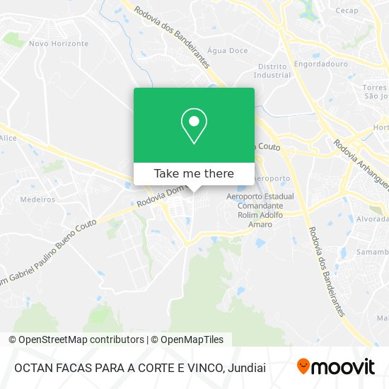 OCTAN FACAS PARA A CORTE E VINCO map