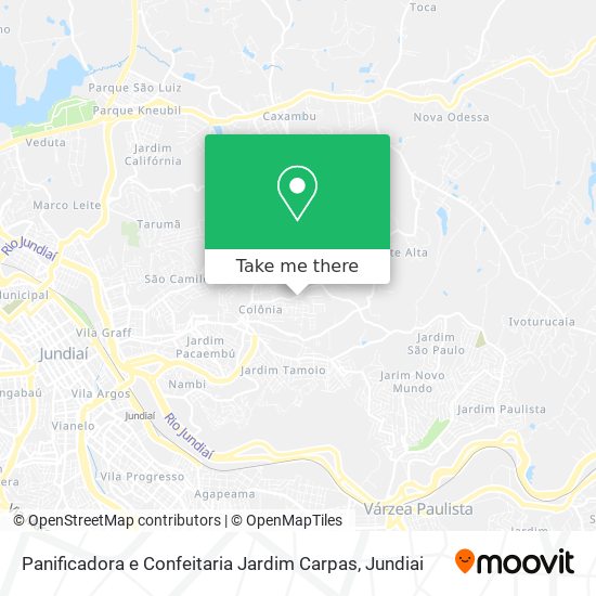 Mapa Panificadora e Confeitaria Jardim Carpas