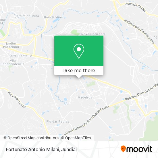 Fortunato Antonio Milani map