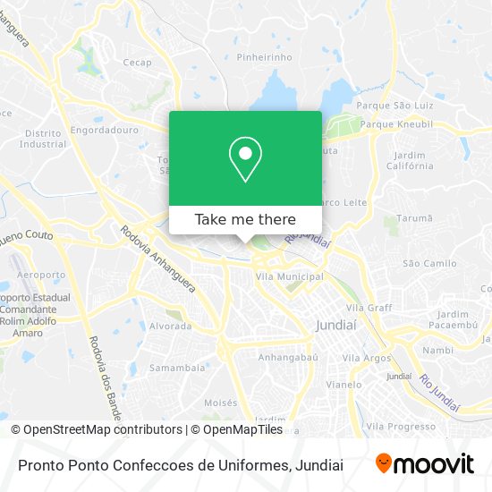 Mapa Pronto Ponto Confeccoes de Uniformes