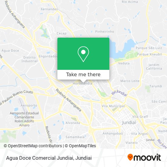 Agua Doce Comercial Jundiai map