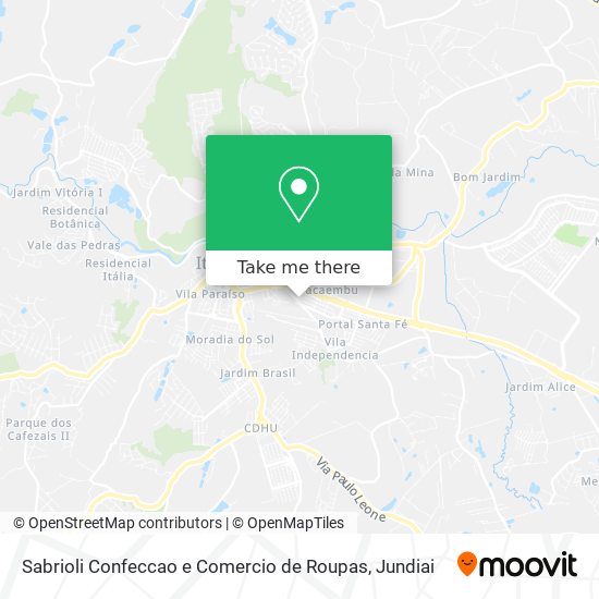 Sabrioli Confeccao e Comercio de Roupas map