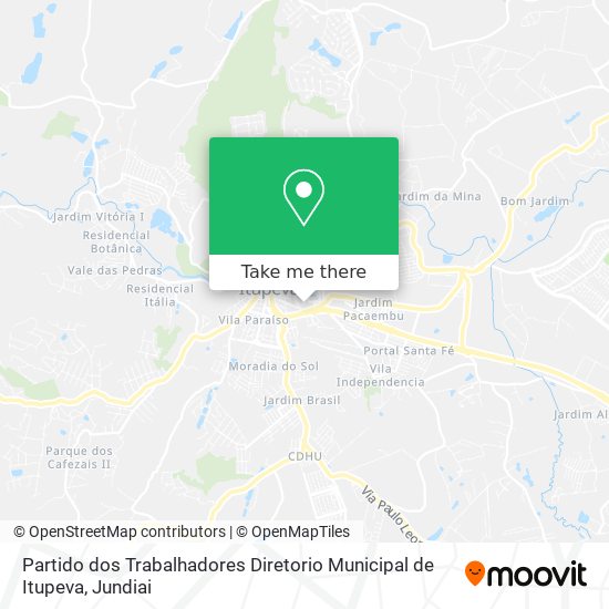 Partido dos Trabalhadores Diretorio Municipal de Itupeva map