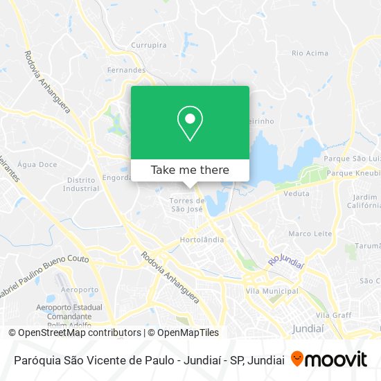 Paróquia São Vicente de Paulo - Jundiaí - SP map