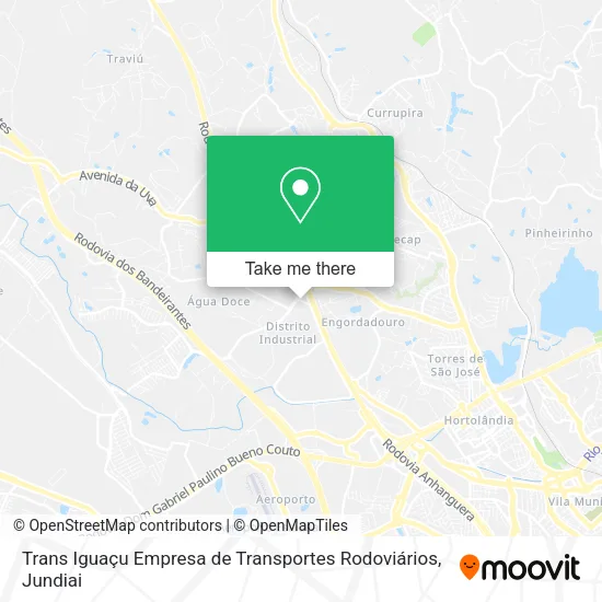 Mapa Trans Iguaçu Empresa de Transportes Rodoviários
