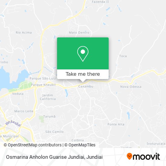 Osmarina Anholon Guarise Jundiai map
