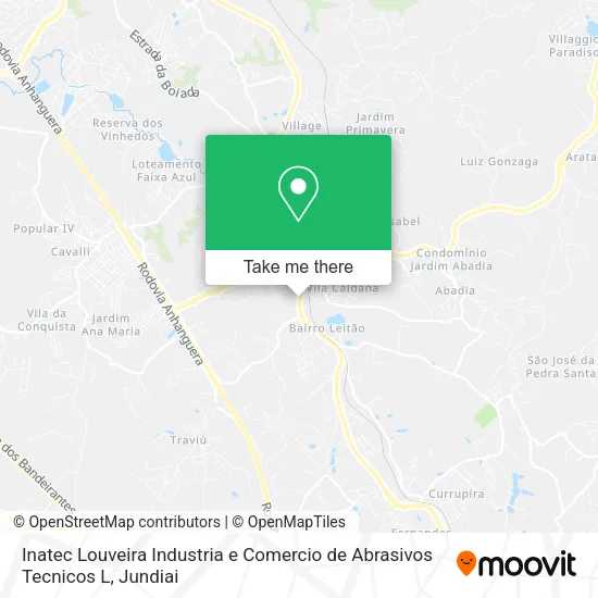 Inatec Louveira Industria e Comercio de Abrasivos Tecnicos L map
