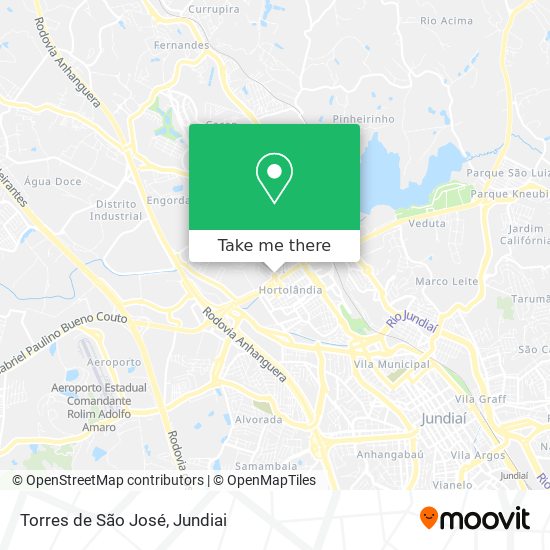 Torres de São José map