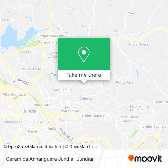 Cerâmica Anhanguera Jundiaí map