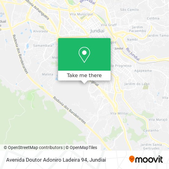 Mapa Avenida Doutor Adoniro Ladeira 94