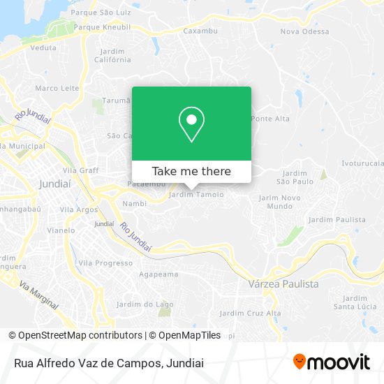 Mapa Rua Alfredo Vaz de Campos