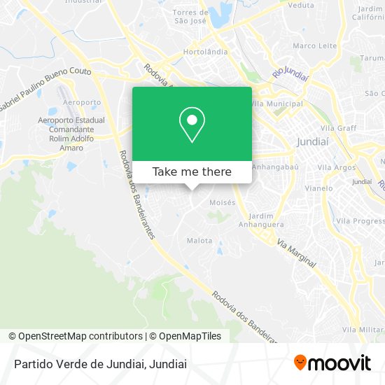 Partido Verde de Jundiai map