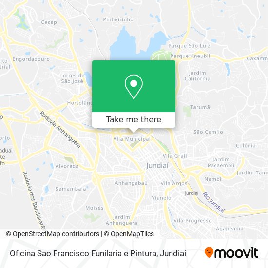 Mapa Oficina Sao Francisco Funilaria e Pintura