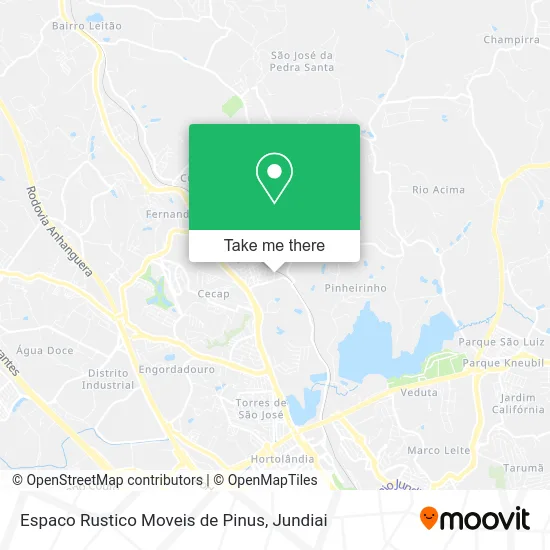 Espaco Rustico Moveis de Pinus map