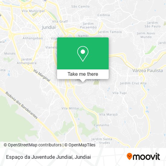 Espaço da Juventude Jundiaí map