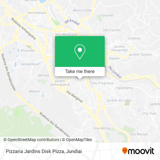 Mapa Pizzaria Jardins Disk Pizza