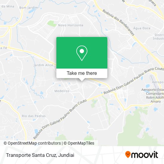 Transporte Santa Cruz map
