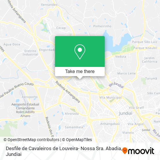 Desfile de Cavaleiros de Louveira- Nossa Sra. Abadia map