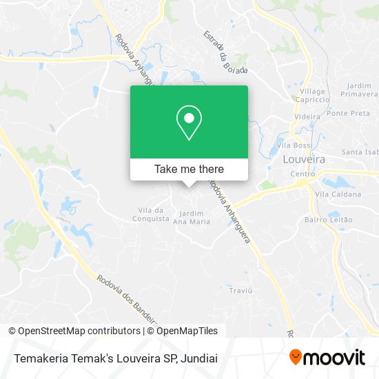 Temakeria Temak's Louveira SP map