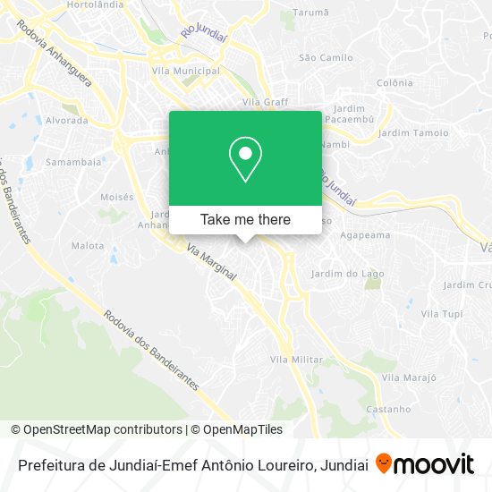 Mapa Prefeitura de Jundiaí-Emef Antônio Loureiro