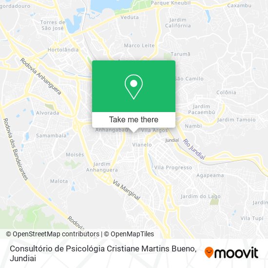 Consultório de Psicológia Cristiane Martins Bueno map
