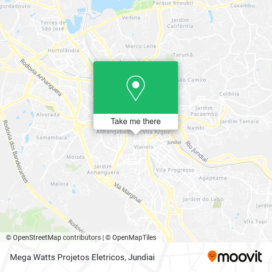 Mega Watts Projetos Eletricos map