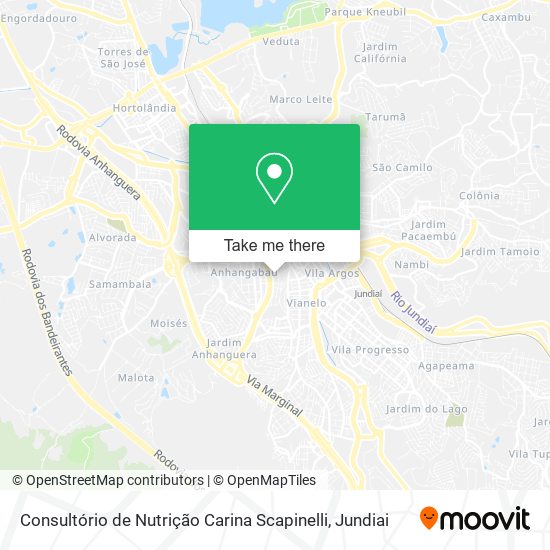 Mapa Consultório de Nutrição Carina Scapinelli