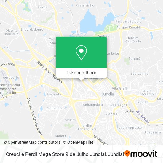 Cresci e Perdi Mega Store 9 de Julho Jundiaí map