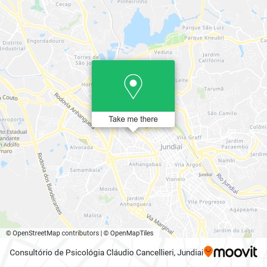 Mapa Consultório de Psicológia Cláudio Cancellieri