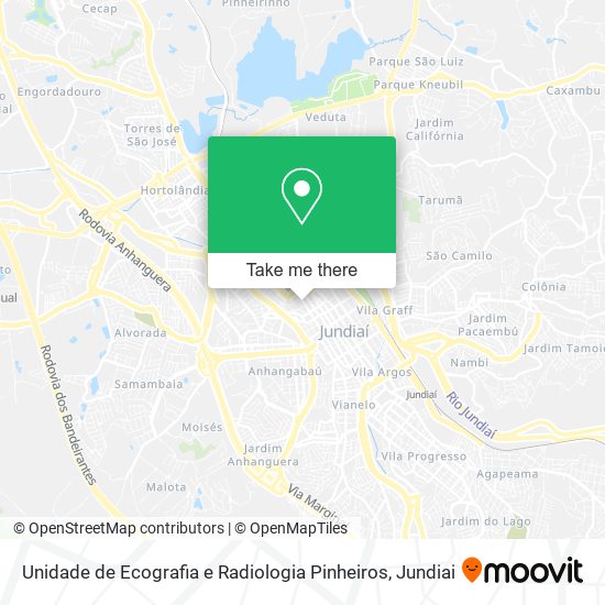 Mapa Unidade de Ecografia e Radiologia Pinheiros