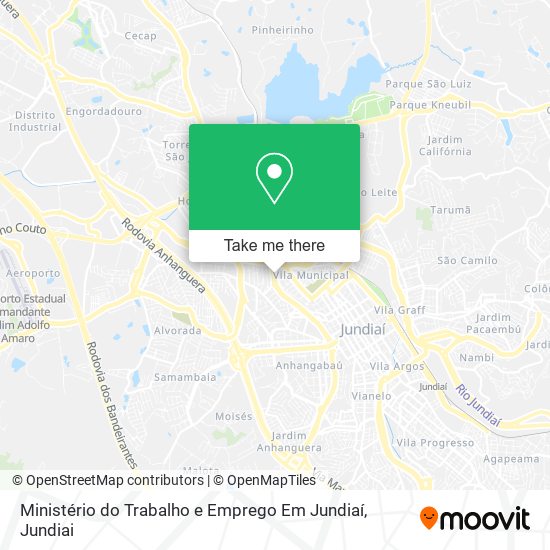 Ministério do Trabalho e Emprego Em Jundiaí map