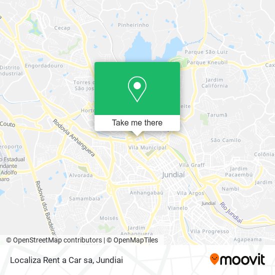 Mapa Localiza Rent a Car sa