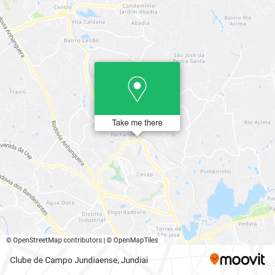 Mapa Clube de Campo Jundiaense