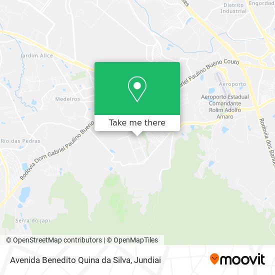 Avenida Benedito Quina da Silva map