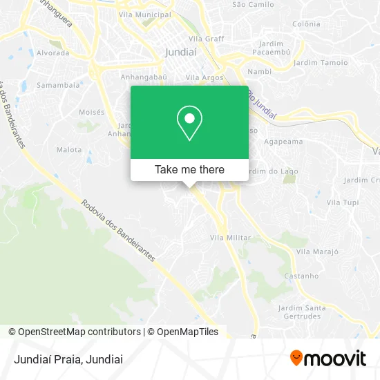 Jundiaí Praia map