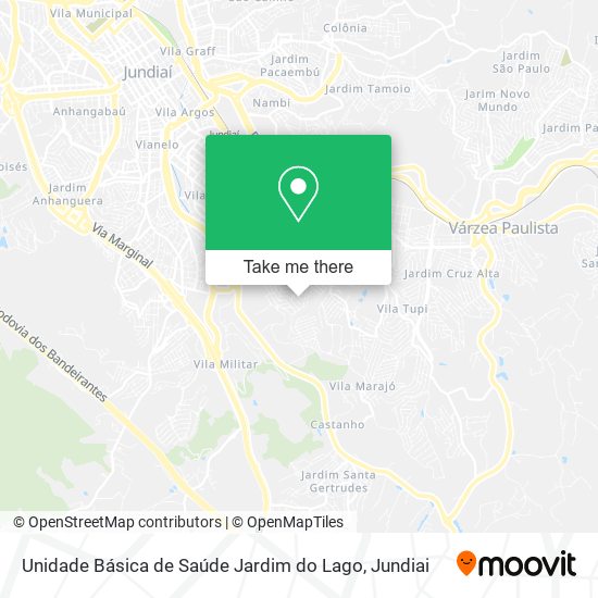 Mapa Unidade Básica de Saúde Jardim do Lago