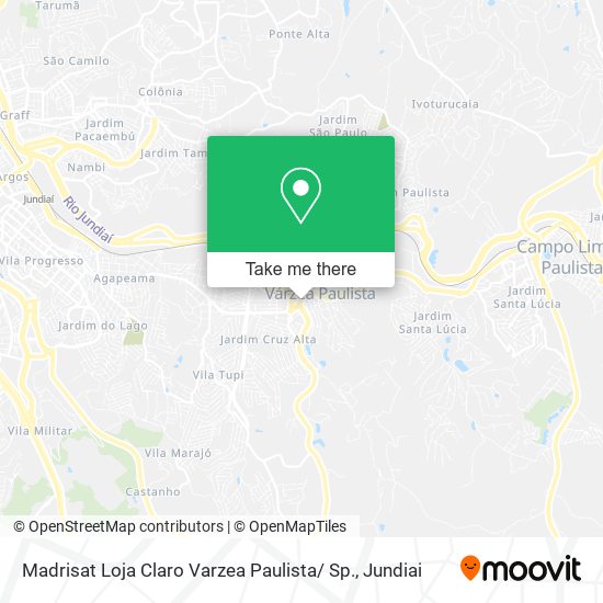 Madrisat Loja Claro Varzea Paulista/ Sp. map