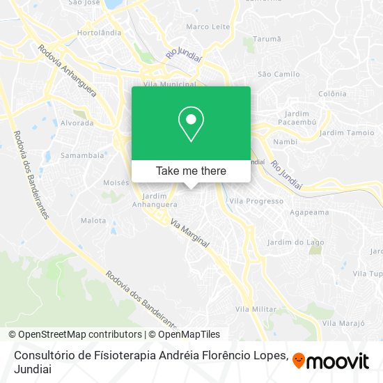 Mapa Consultório de Físioterapia Andréia Florêncio Lopes