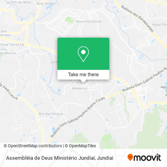 Assembléia de Deus Ministério Jundiaí map