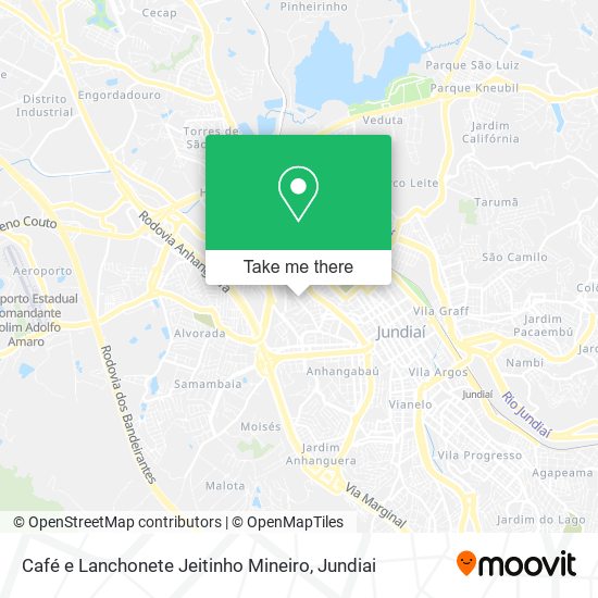 Mapa Café e Lanchonete Jeitinho Mineiro