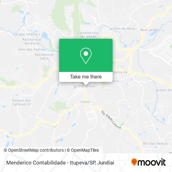 Mapa Menderico Contabilidade - Itupeva / SP